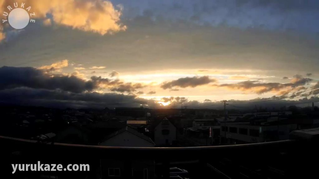 225. Beautiful sunset in Sendai City, Japan