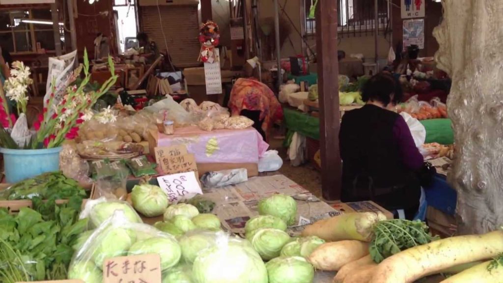 Shopping at a Japanese Farmers Market