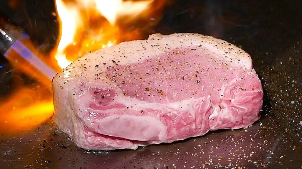 BLACK PORK & TIGER PRAWN Japanese Teppanyaki Okinawa Japan