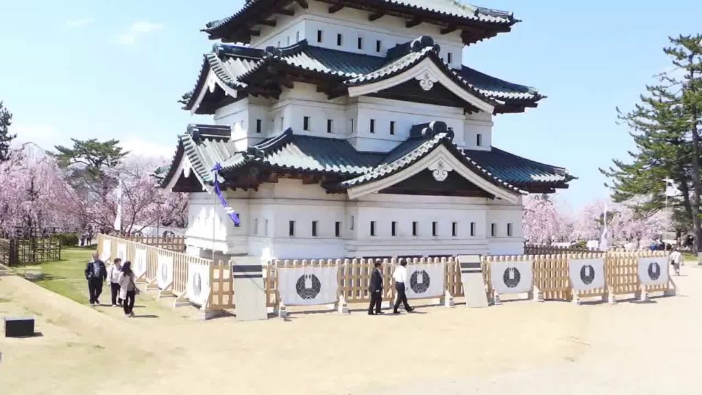 Hanami Cherry Blossom Festival in Hirosaki Aomori Japan