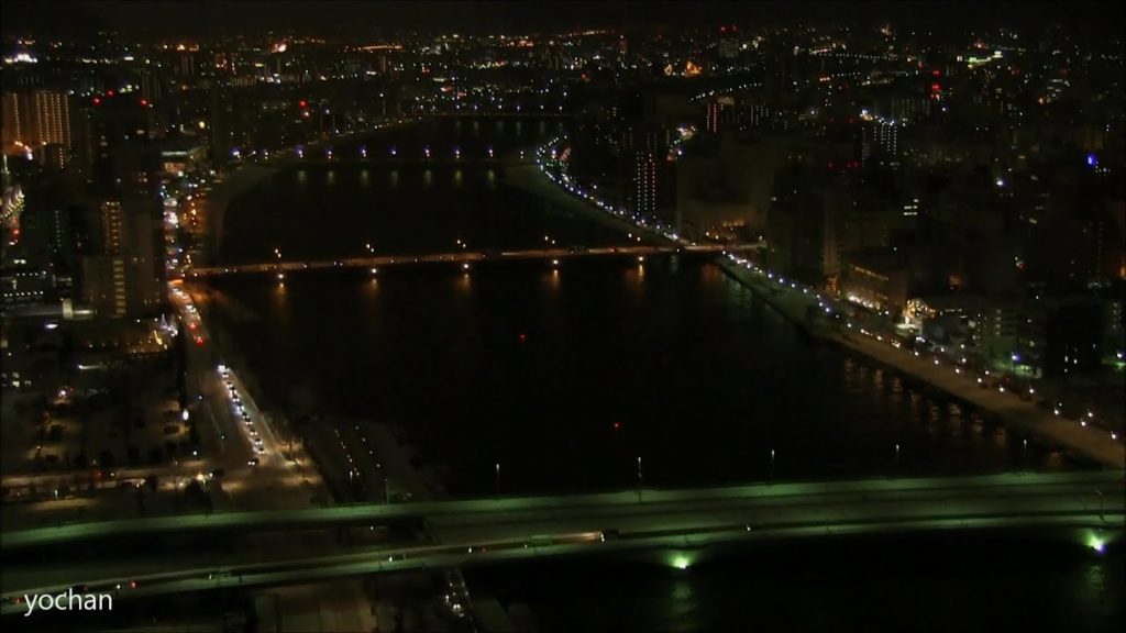Snow Scene&Night view.Shinano River.at Niigata,JAPAN 雪景色と夜景 信濃川河口と新潟市