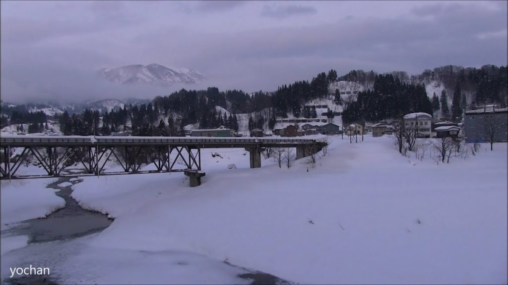 "Snow scene" Train window.Tadami Line(Niigata,JAPAN) 雪景色の沿線・JR只見線の車窓