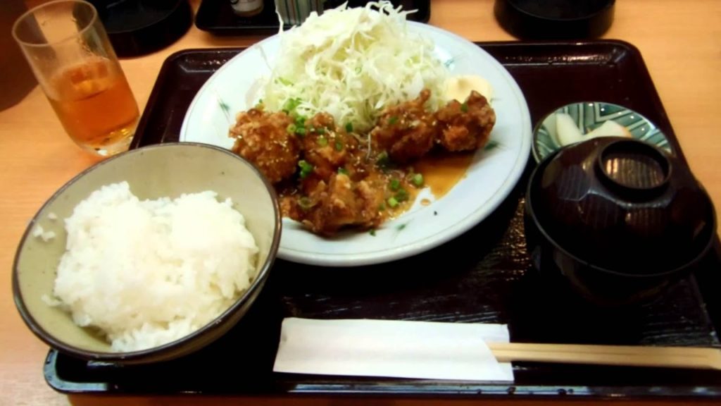 アキーラさんお薦め①静岡県・浜松市・浜松市街地・八丁のから揚げ定食（昼食）,Hacho,Hamamatsu-city,Shizuoka,Japan