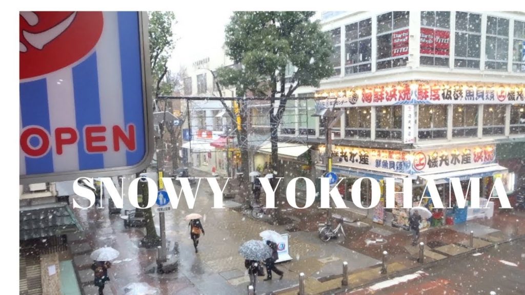 Snowy Yokohama Japan January 2018