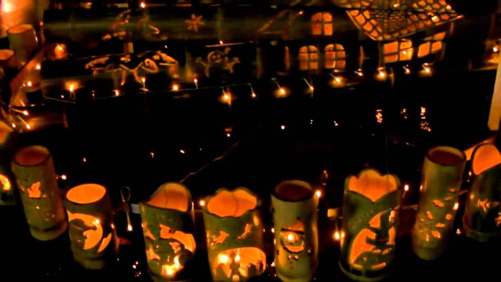 Japan style Illumination of bamboo 三島駅前 竹あかりイルミネーション