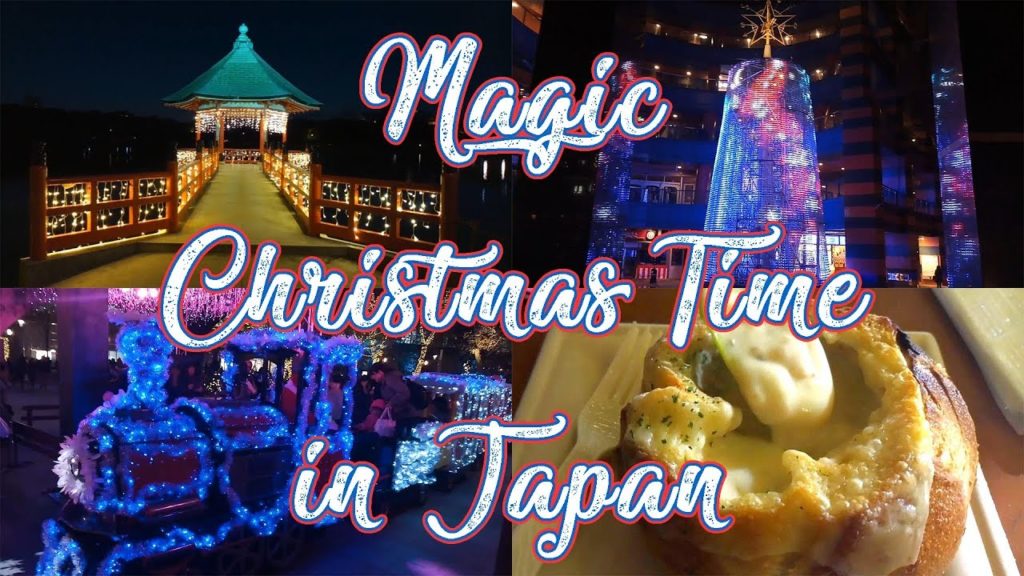 MAGIC CHRISTMAS TIME IN JAPAN! 🎌🎅🎄 Fukuoka Xmas decorations and market 😋⛄️