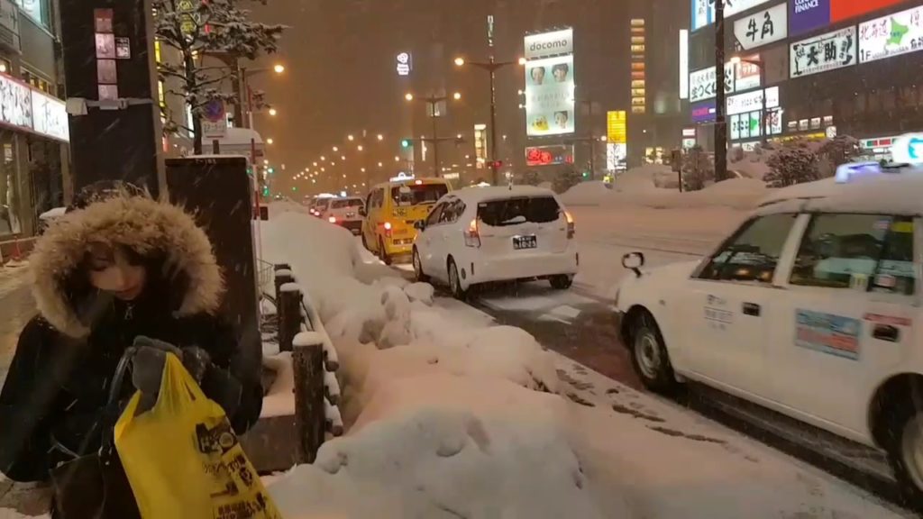 Exotic Sapporo Street (Snowfall at Susukino)
