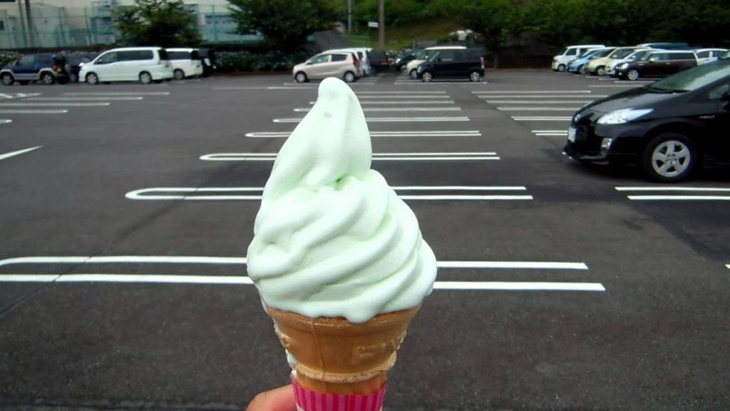 アキーラさん堪能①静岡県・伊豆・土肥金山でワサビソフト！Wasabi-taste Ice-cream Izu area in Shizuoka,Japan