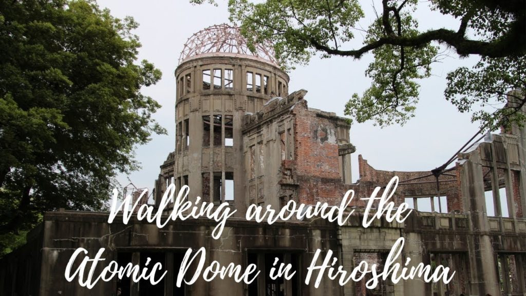 Walking around the Atomic Dome in Hiroshima Japan