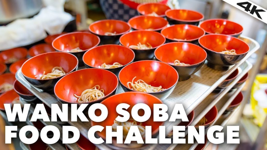 Japanese WANKO SOBA CHALLENGE: 100 bowls of Noodles | Kanagawa Prefecture [4K]