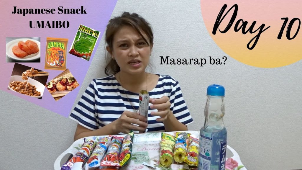 Japanese snack - Umaibo - and drink - Ramune - Taste Test | Fukuoka, Japan | Day 10 of 30