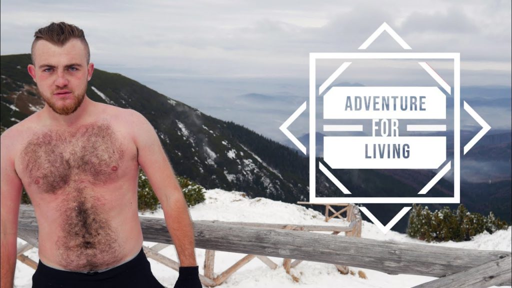 Zdobyłem śnieżkę zimą ... prawie nago