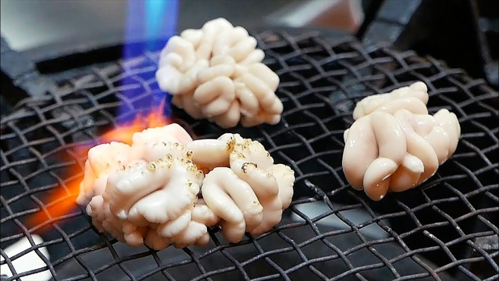 Japanese Street Food - FISH SEMEN Sashimi Okinawa Seafood Japan