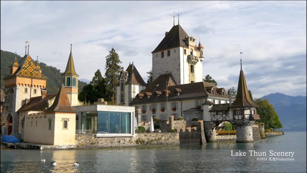 Schloss Oberhofen castle, Lake Thun SWITZERLAND トゥーン湖 Schloss Oberhofen castle, Lake Thun SWITZERLAND トゥーン湖