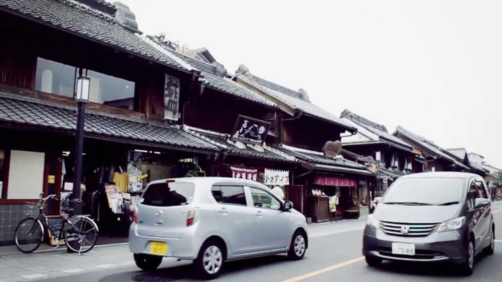 Japan travel - old traditional (Edo-Period Style) architecture near Tokyo (old city of Kawagoe)