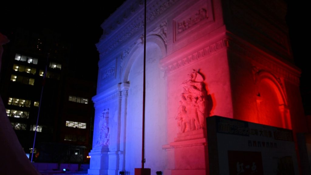 Arc de Triomphe France made by Snow 2017 sapporo snow fesitval 凱旋門 さっぽろ雪まつり2