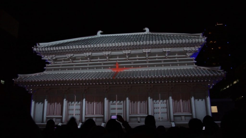projection mapping Nara Kofukuji Temple 2017 sapporo snow festival 奈良・興福寺 中金堂