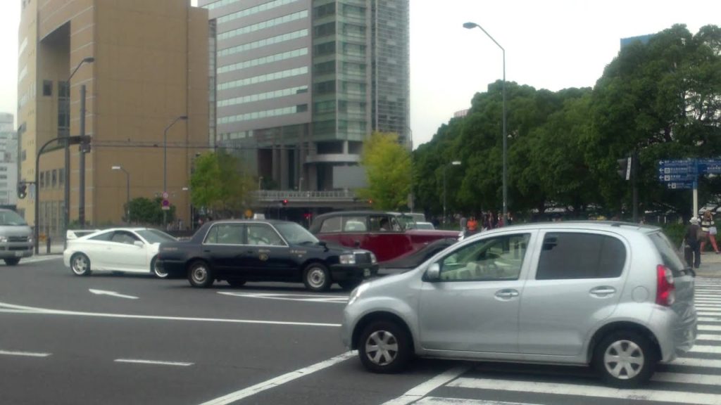 cool car and shit weather in Yokohama