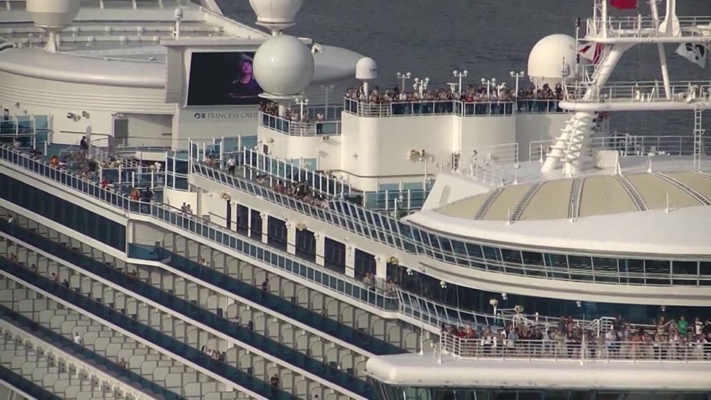 Diamond princess departed from the Nagasaki Port.3.June.2017 17:00:00