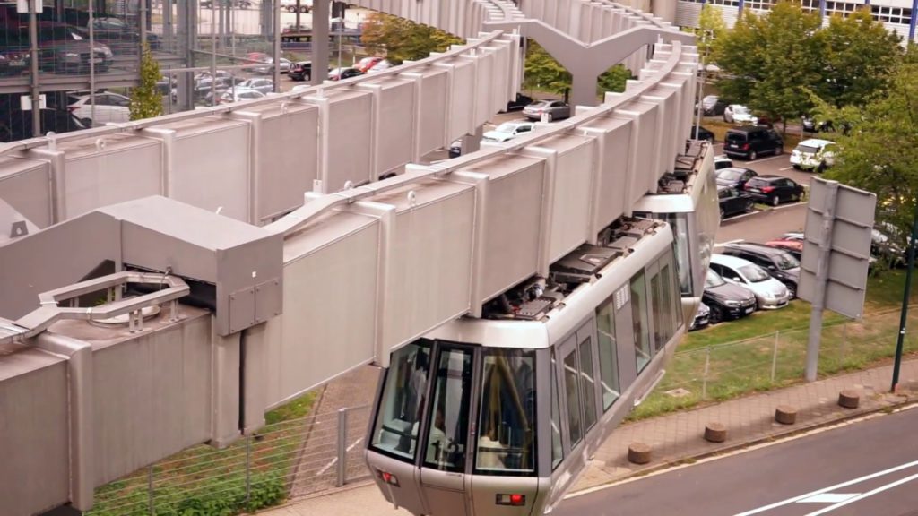 Suspension Train (Schwebahn) Airport Dusseldorf - My Favorite Airport In Germany