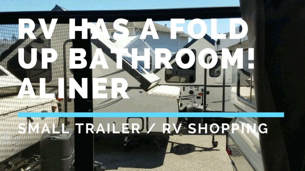 RV has a fold up bathroom! Aliner Camper - Tiny home Trailer tour - Part 2 - Fireside Traveler