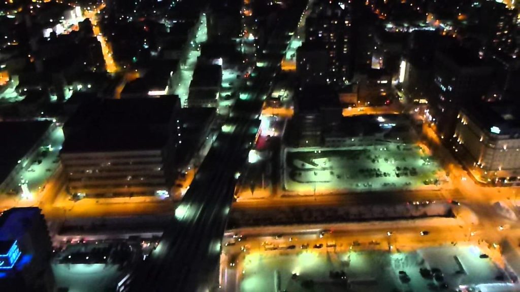 Sapporo at Night Time from 160m Tower 札幌JRタワー展望室T38 夜間の冬景色