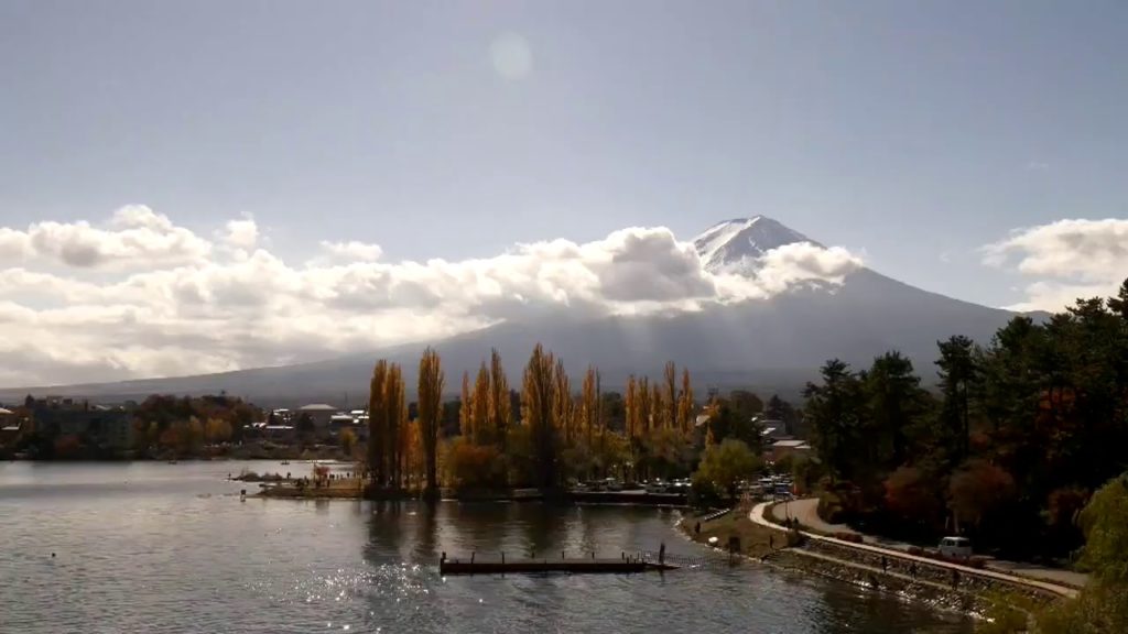 Walking around Kawaguchiko station - views of mt. Fuji