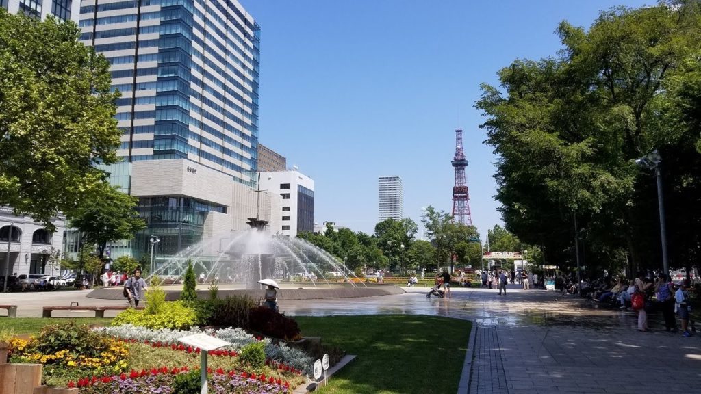 Walking video Sapporo Odori Park 1chome～4chome【札幌 大通公園】 2017.8.7