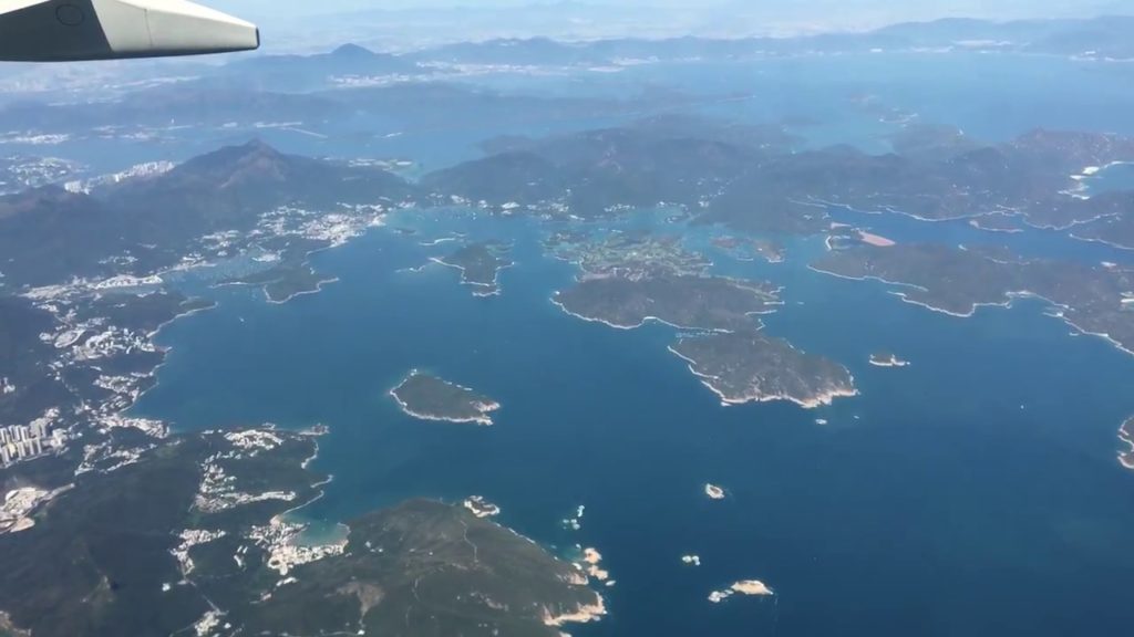 view of Hong Kong from ANA NH 875 NGO to HKG Nagoya to Hong Kong landing (05175)