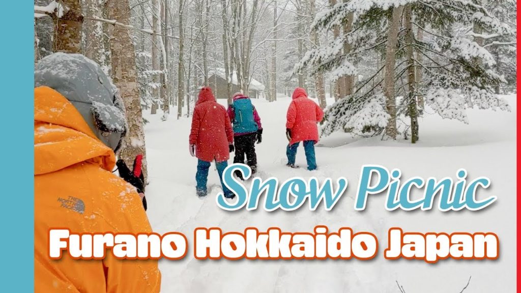 Take a walk (Snow Picnic) in Furano Hokkaido Japan 日本北海道富良野雪中散步野餐