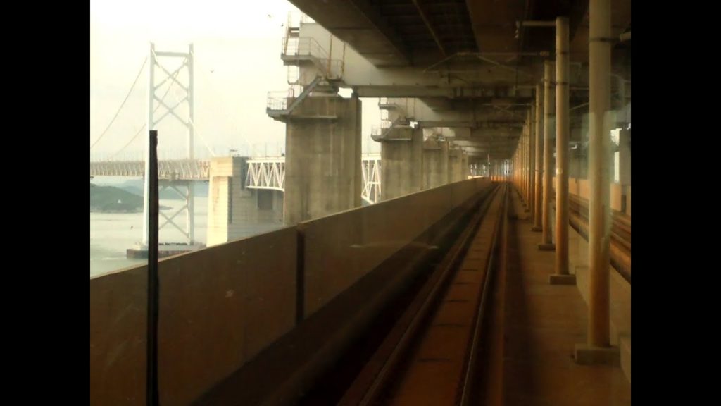 Crossing Seto Ohashi Bridge on Rapid Express Train "Marine Liner" Crossing Seto Ohashi Bridge on Rapid Express Train "Marine Liner"