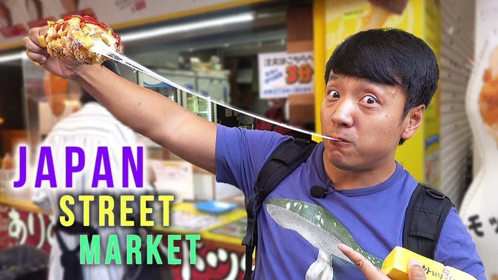 Japan STREET FOOD TOUR of Ameyoko Market in Tokyo Japan