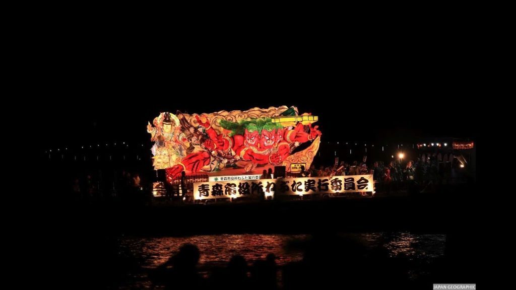 JG 4K 青森 青森ねぶた 最終日 海上運行と花火 Aomori,Aomori Nebuta Final day Water Exhibition