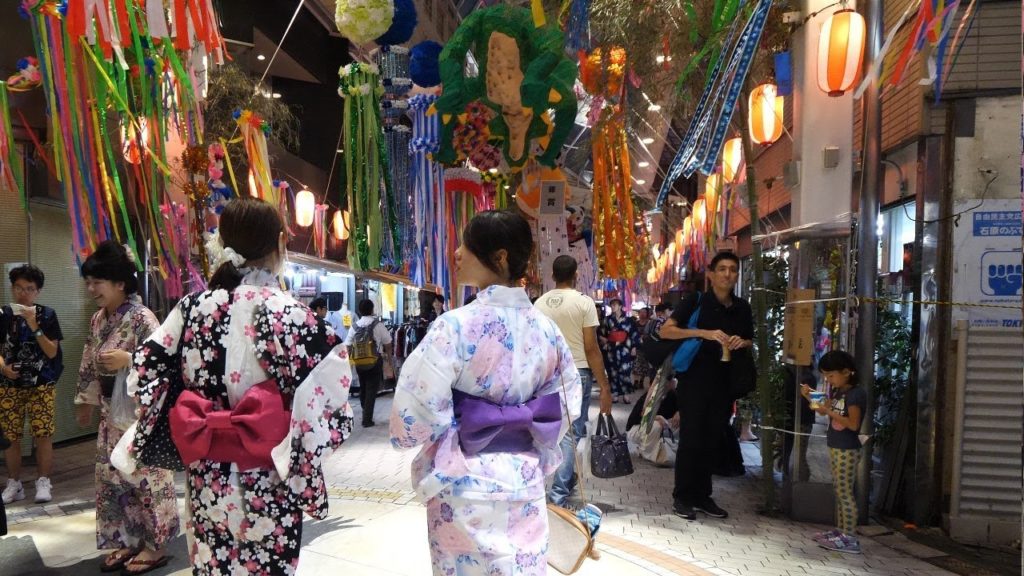 Street Food Tokyo Asagaya Yukata Summer Festival in 2018 - 4K 60FPS HDR