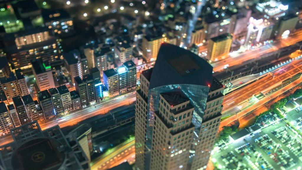 tilt shift time lapse YOKOHAMA Landmark Tower tilt shift time lapse YOKOHAMA Landmark Tower