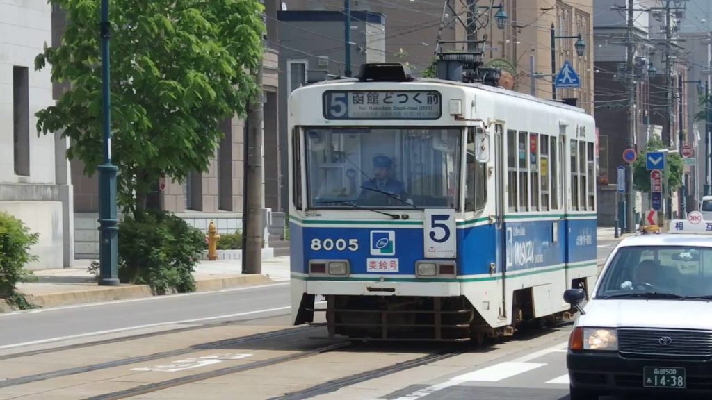 函館市電8000形 末広町～大町 Hakodate City Tram 8000 series tramcar
