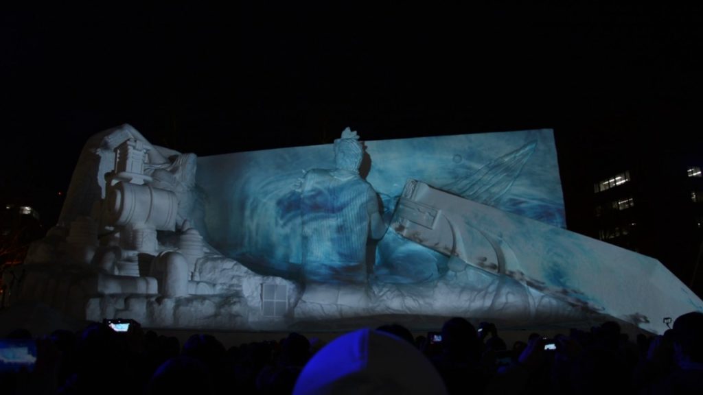 projection mapping Final Fantasy 2017 sapporo snow festival ファイナルファンタジープロジェクションマッピング さっぽろ雪まつり