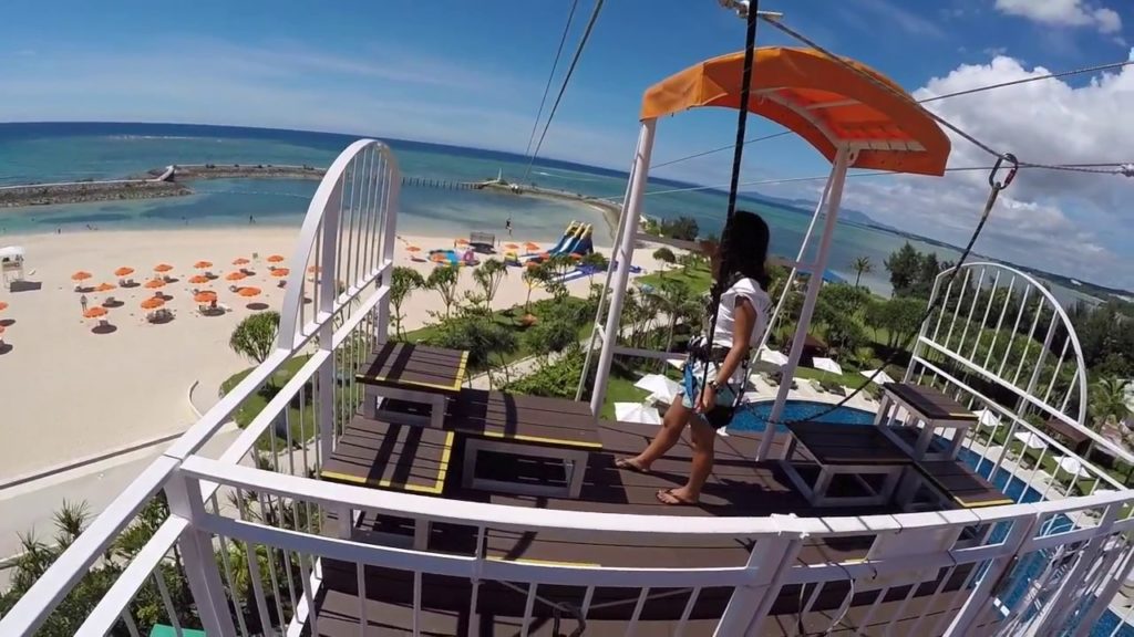 Mega Zip And Go Fall (Okinawa Japan)| Zip Line and Free Fall