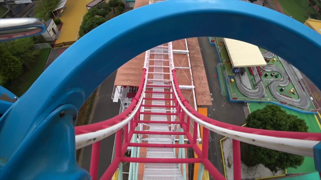 Fukuoka Greenland - MEGATON Roller coaster(4k)/후쿠오카그린랜드 - 메가톤 롤러코스터(4k)