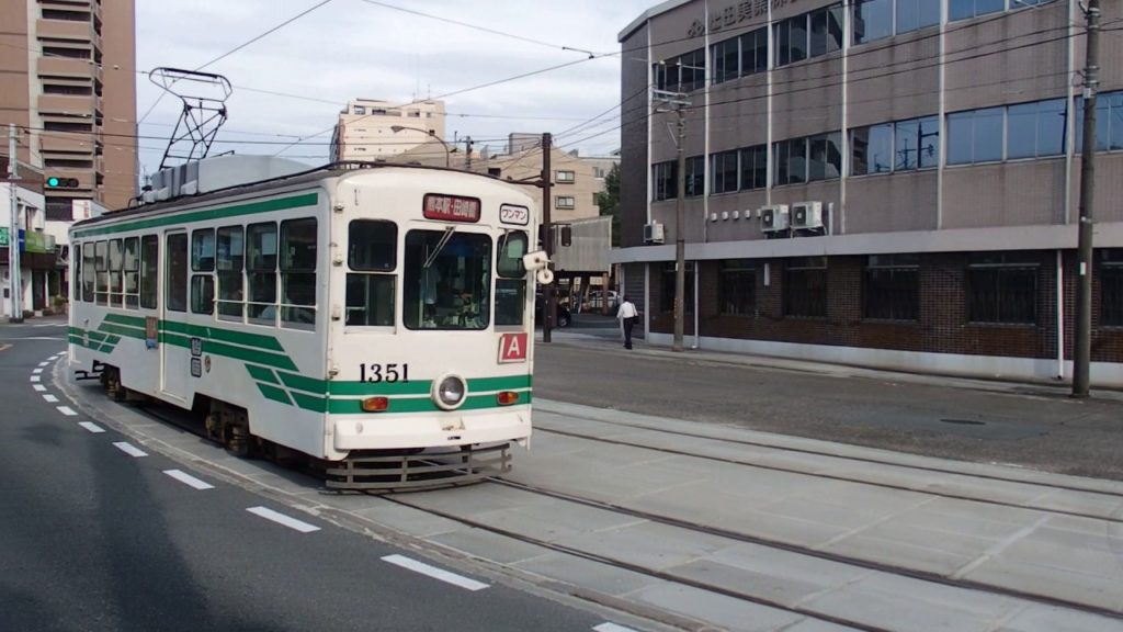 熊本市電1350形・1200形 慶徳校前～河原町 Kumamoto City Tram Type 1350 and 1200 Tramcar
