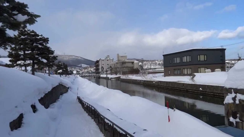 真冬の小樽運河　Otaru canal in Hokkaido