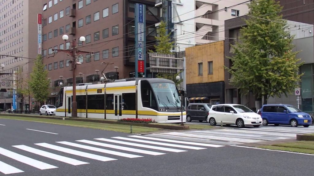 鹿児島市電高見馬場電停 Kagoshima City Tram at Takamibaba
