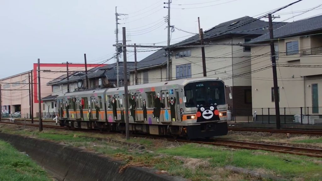 熊本電気鉄道01形 北熊本～坪井川公園 Kumamoto Electric Railway 01 series EMU