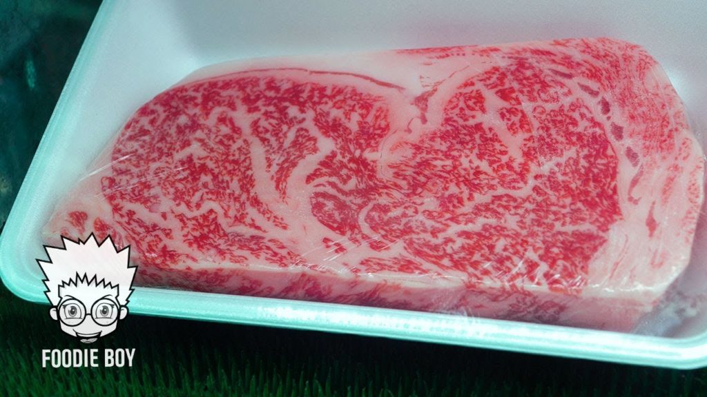 Kobe Beef - Sirloin Steak / Japanese Street Food / Kuromon Ichiba Market, Osaka Japan