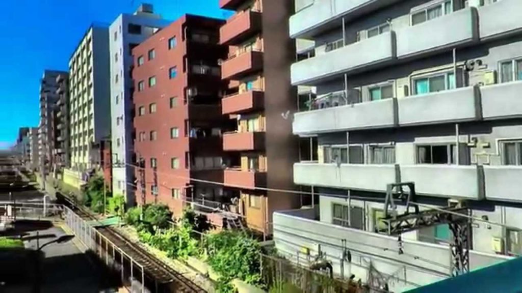 Mt Fuji seen from suburban Tokyo