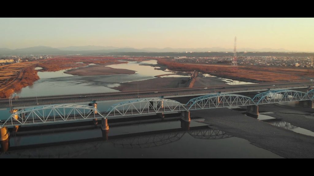 Tenryu River Bridge in Hamamatsu - Drone Cinematic Footage