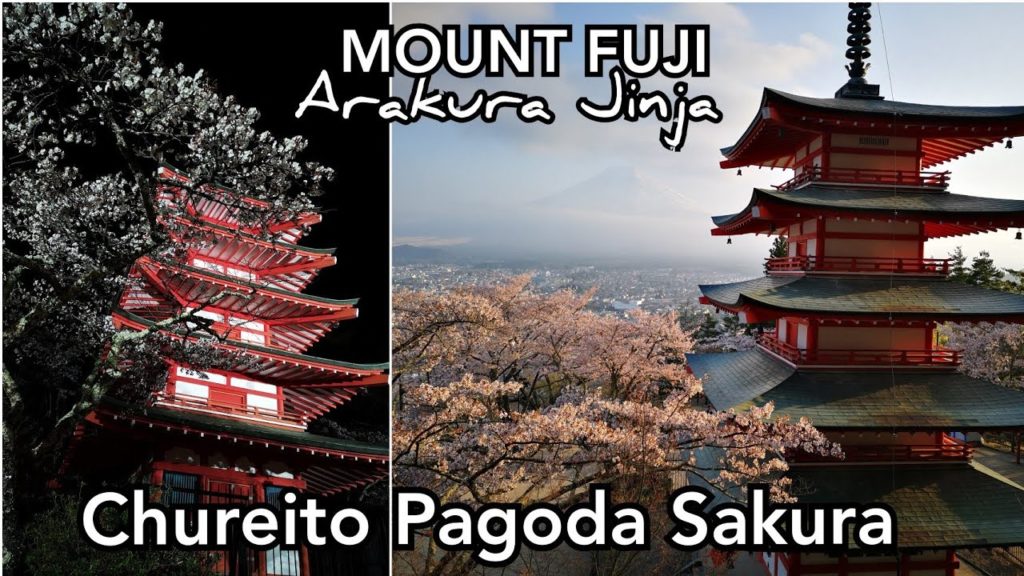 Adeyto ⛩️🗻⛩️ CHUREITO PAGODA ARAKURA Mount FUJI SENGEN JINJA Best View 🌸 Sakura 📽️ HUAWEI P20 PRO
