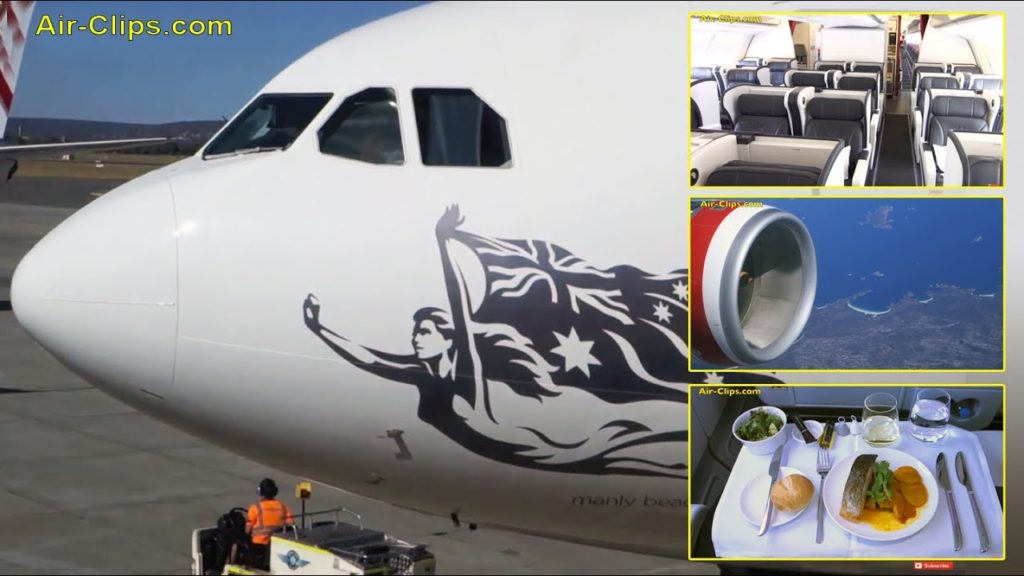 Virgin Australia Airbus A330 Business Class AMAZING views Sydney-Perth [AirClips full flight series]