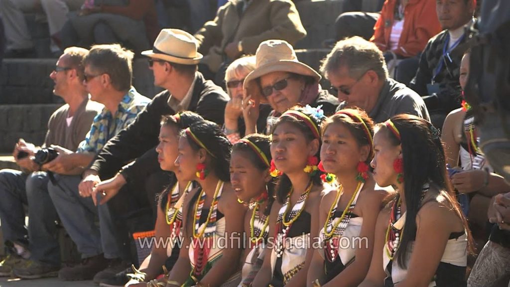 Beautiful Naga girls in traditional attire