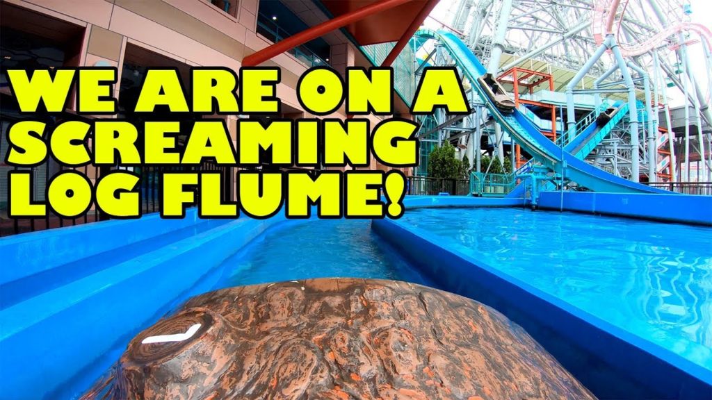 We Are On A Screaming Log Flume! Yokohama Cosmoworld Japan